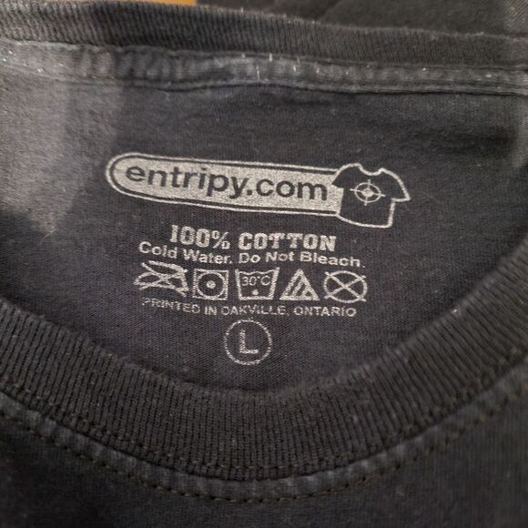 Entripy.com Men's Black Shirt Size Large - Picture 3 of 3